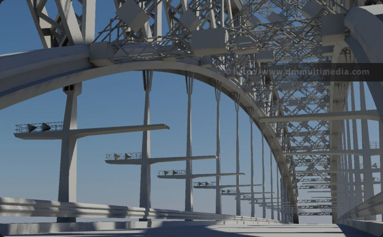 Free 3ds Max model Sydney-style bridge