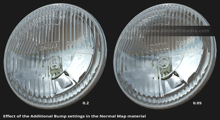 Different Additional Bump map settings and their effects