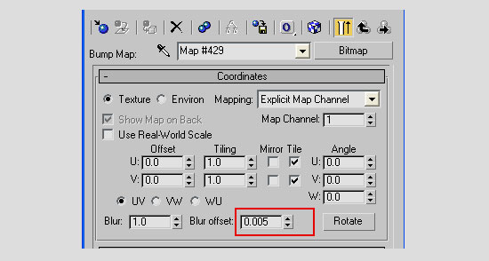 Bump map settings for 3Ds Max