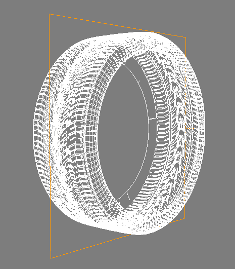 UVW Mapping modifier added to tyre