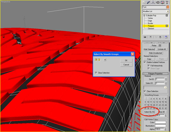 Select smoothing groups