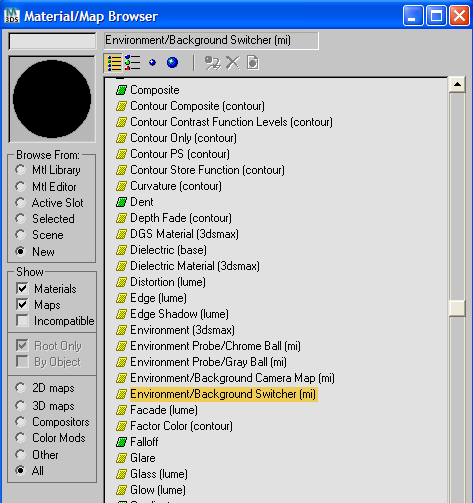 Mental Ray Environment Background Switcher Map