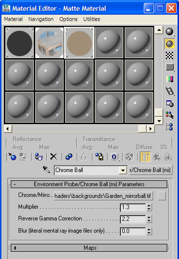 Mental Ray Environment Probe / Chrome Ball Map