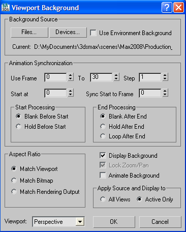 Vierport Background configuration