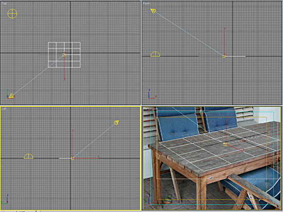 Light setup: Skylight and mr Area Spot