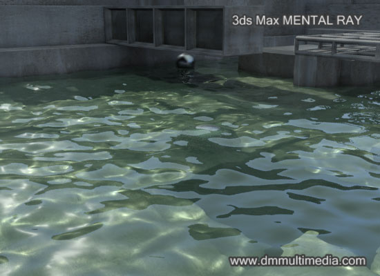 Mental Ray caustics in Water