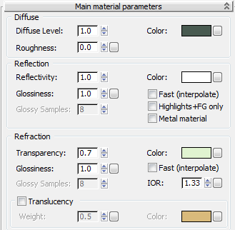 Architectural and Design settings for water in Mental Ray