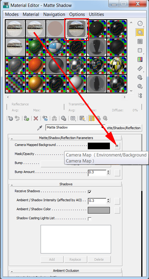 Mental Ray Production Shaders - Matte/Shadow/Reflection Material setup