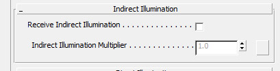 The Matte/Shadow/Reflection Material values I used - switch OFF the "Receive Indirect Illumination" option.)