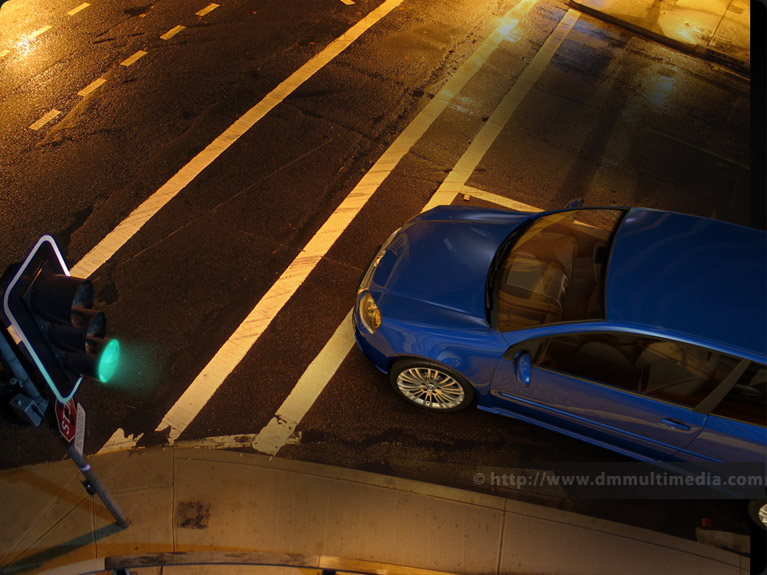 VW Golf R32 at the traffic lights