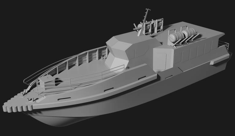 Wavemaster Design Fast Ferry untextured render