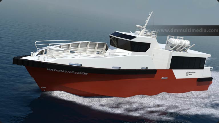 Wavemaster Design Fast Ferry underway